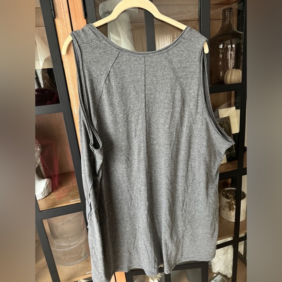 FP movement tee sleeveless tunic city vibes tank pockets v neck oversized raw - Picture 4 of 6